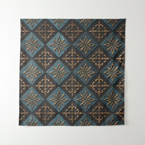 Bronze texture with carving pattern tapestry
