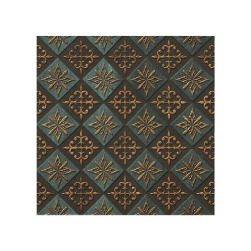 Bronze texture with carving pattern wood wall art