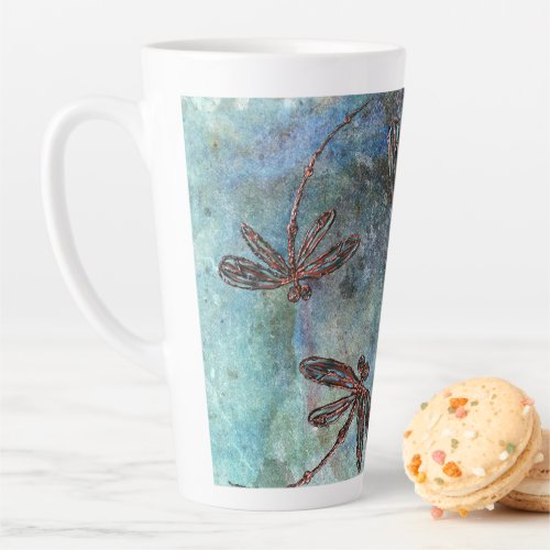 Bronze Tipped Dragonflies on a Magical Sky Latte Mug