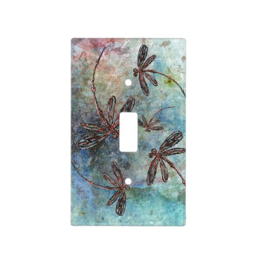 Bronze Tipped Dragonflies on a Magical Sky Light Switch Cover