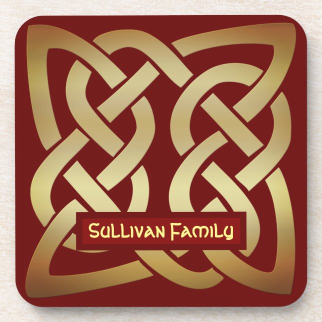 Bronze Tone Celtic Knot Beverage Coaster (Front)