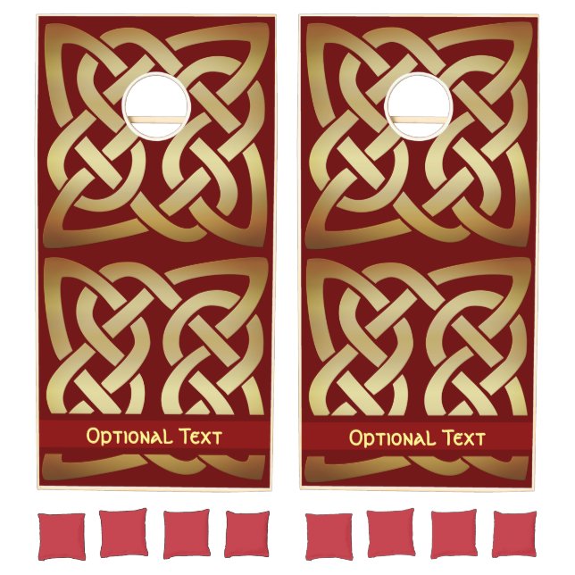 Bronze Tone Celtic Knot Cornhole Set (Set)