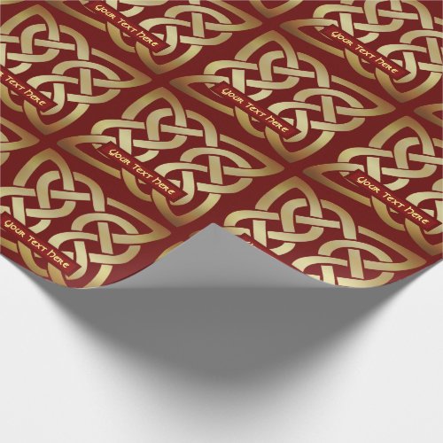 Bronze Tone Celtic Knot Wrapping Paper