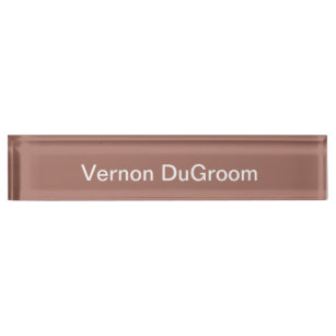 Bronze Tone Formal Color Coordinated Desk Name Plate