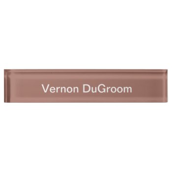 Bronze Tone Formal Color Coordinated Desk Name Plate by Kullaz at Zazzle