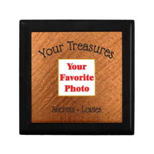 Bronze Treasure or Coaster Box with a Pic