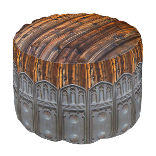 Bronze Tudor Gothic Arch Pouf