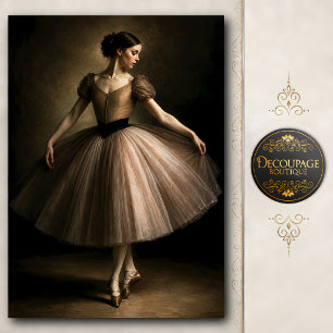 Bronze Tutu Ballerina Fine Art Tissue Paper