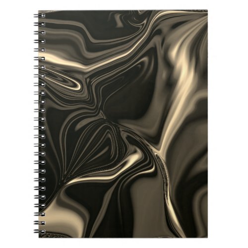 Bronze undulations on brownish beige background notebook