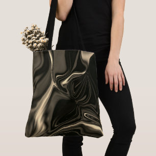 Bronze undulations on brownish beige background tote bag