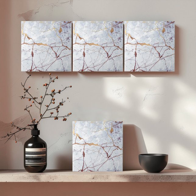  Bronze Veined White Marble ID1182a Ceramic Tile (Creator Uploaded)