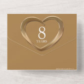 Bronze wedding anniversary 8 years party event all in one invitation (Back)