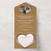 Bronze wedding anniversary 8 years party event all in one invitation (Inside)