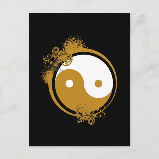 Bronze Yin Yang Postcard (Front)