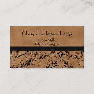 Bronzed Suede Business Cards