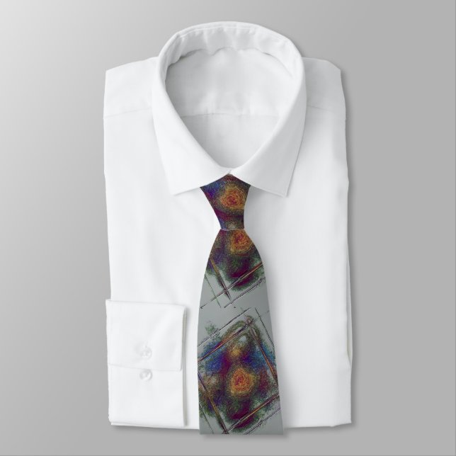 "Bronzed Tile" Men's Neck Tie (Tied)