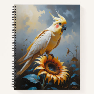 Bronzefallow Cockatiel Oil Painting Notebook