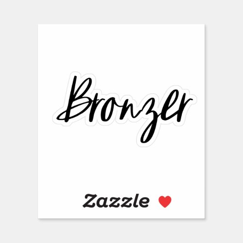 Bronzer Storage Sticker