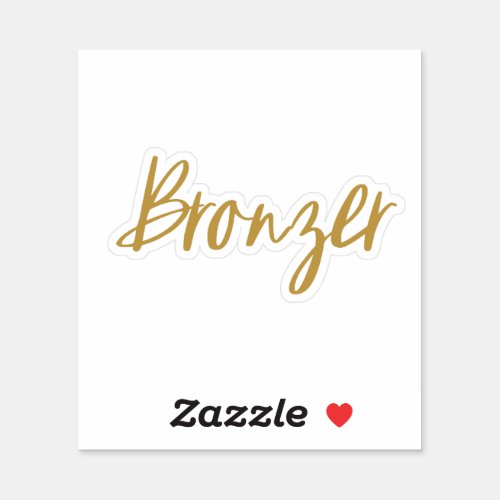 Bronzer Storage Sticker