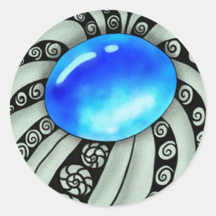 brooch classic round sticker