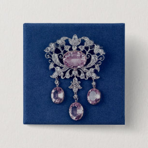 Brooch in shape of a flower, c.1780 pinback button