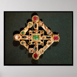 Brooch in the form of a Greek cross Poster