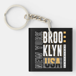 Brooclyn New York USA Urban Keychain