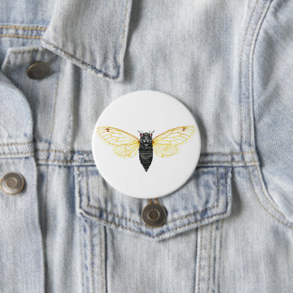 Brood X 17 Year Periodical Cicada Button