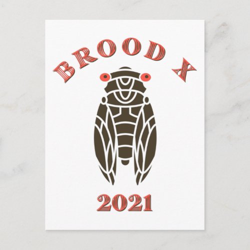 Brood X Great Eastern Cicada 2021 Postcard