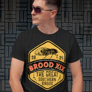Brood Xix Cicadas Great Southern Brood Grunge T-shirt by AntiqueImages at Zazzle