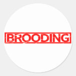 Brooding Stamp Classic Round Sticker