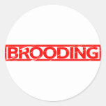 Brooding Stamp Classic Round Sticker