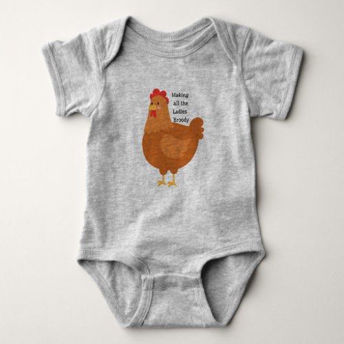 Broody Chicken Onsie Baby Bodysuit