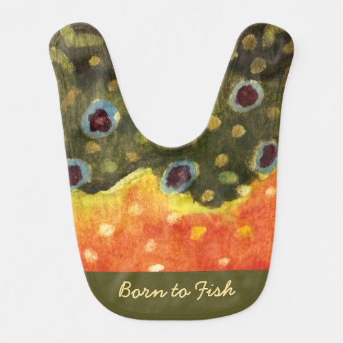 Brook Fly Fishing Baby Bib