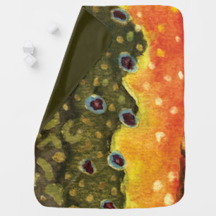 Brook Fly Fishing Stroller Blanket