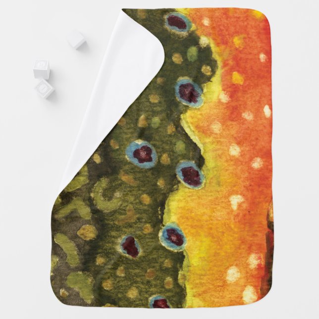 Brook Fly Fishing Stroller Blanket (In Situ)