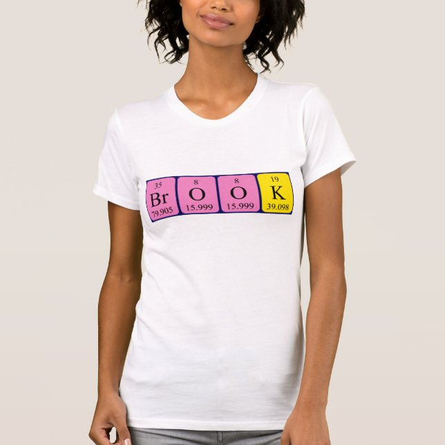 Brook periodic table name shirt (Front)
