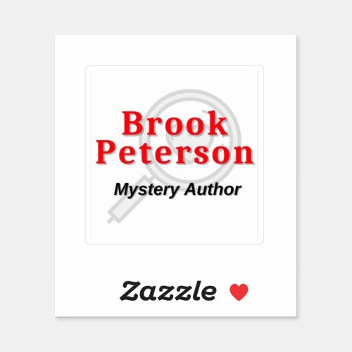 Brook Peterson Mystery Author Sticker