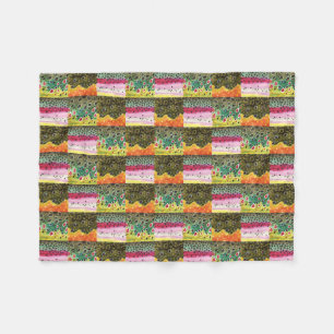 Brook, Rainbow, Brown Trout Fisherman's Fleece Blanket