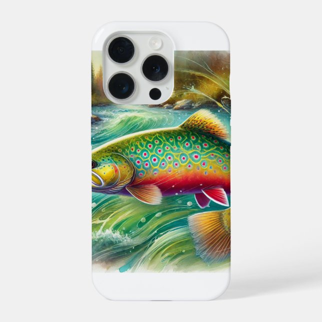 Brook Trout 230924AREF105 - Watercolor iPhone Case (Back)