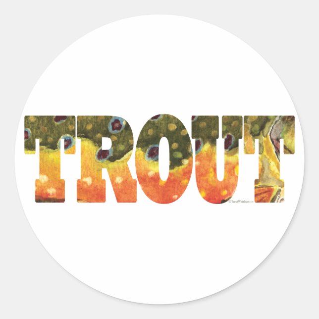 Brook Trout Art Classic Round Sticker (Front)