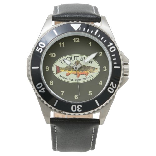 Brook Trout Bum Humorous Fly Fishing Watch