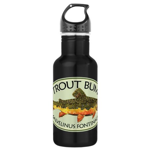 Brook Trout Bum Humorous Fly Fishing Water Bottle