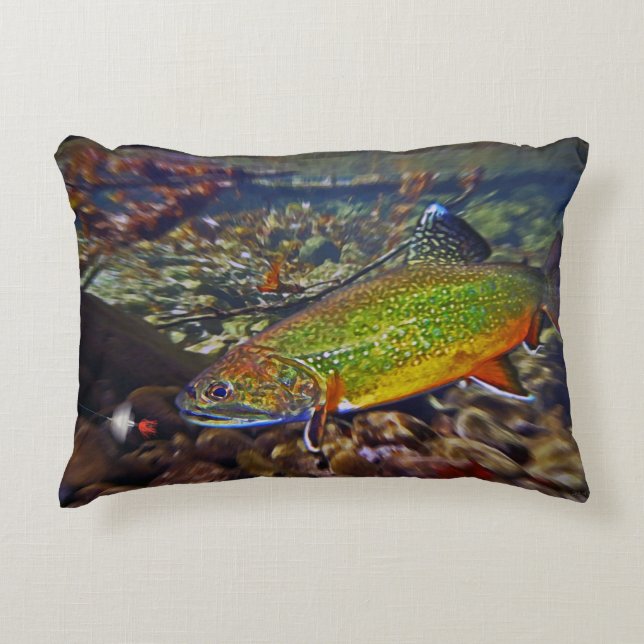 BROOK TROUT DECORATIVE PILLOW (Front)