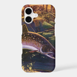 Brook Trout Fish Fisherman, Vintage Sports Fishing iPhone 17 Case