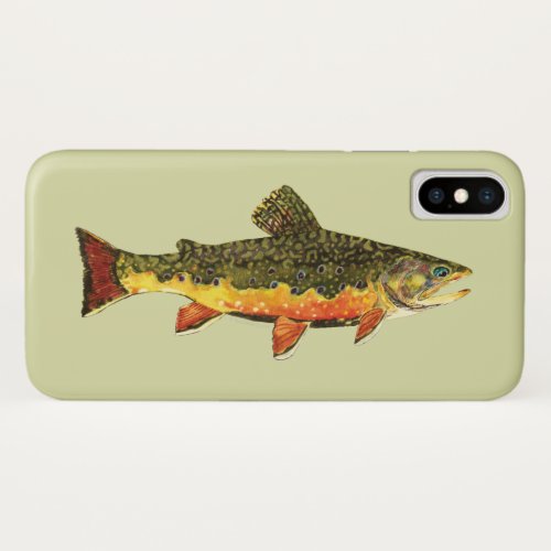 Brook Trout Fish Painting iPhone XS Case