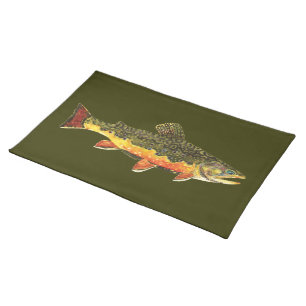 Brook Trout Fish Painting Placemat