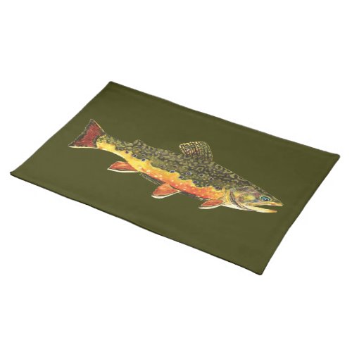 Brook Trout Fish Painting Placemat