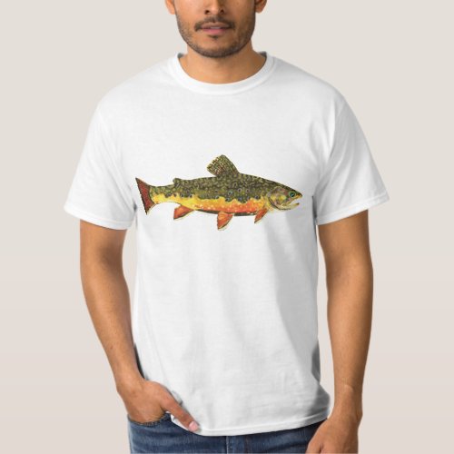 Brook Trout Fish Painting T_Shirt