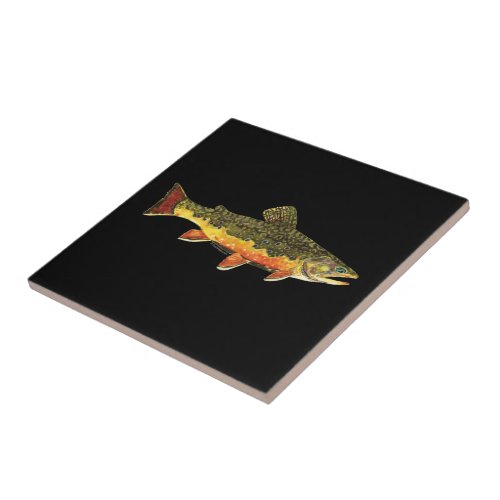 Brook Trout Fish Painting Tile
